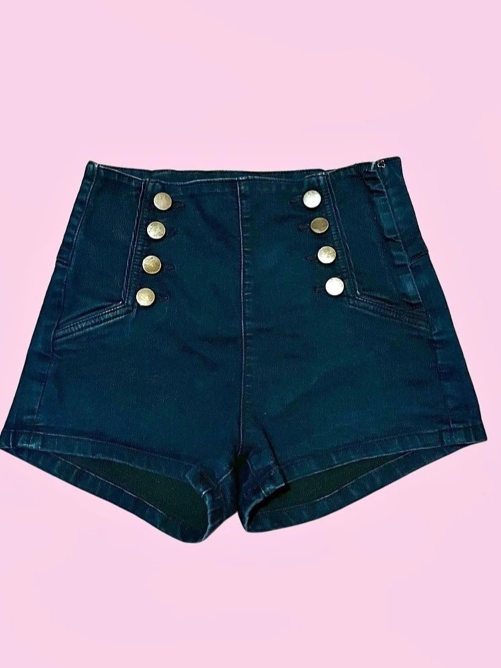 High Waist Blue Shorts Like New